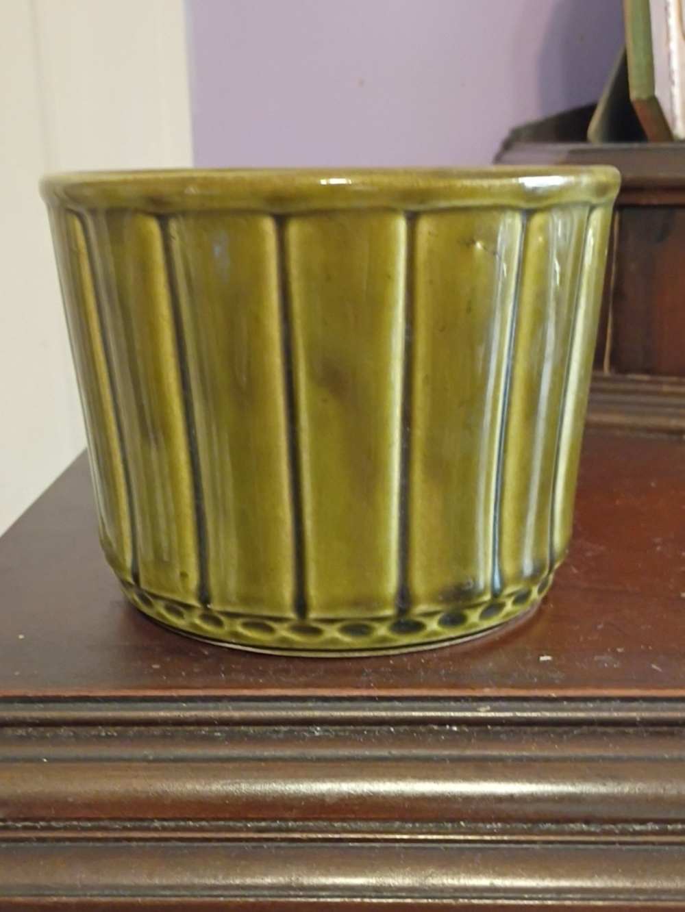 USA Pottery Number 490 Green Glazed Ceramic Planter